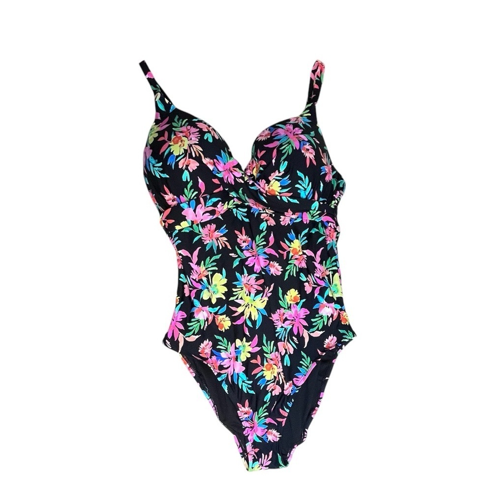 Leilani Women's Floral One Piece Swimsuit, Size 12